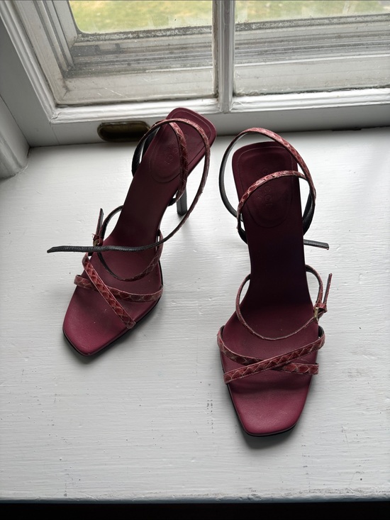 Gucci Shoes - Gucci Women’s Strappy Burgundy High Heel Sandals